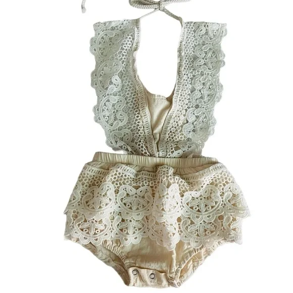 HOPSCOTCH BABY GIRL CUTE LACE ONSIE SIZE 18 MONTHS - Picture 3 of 8